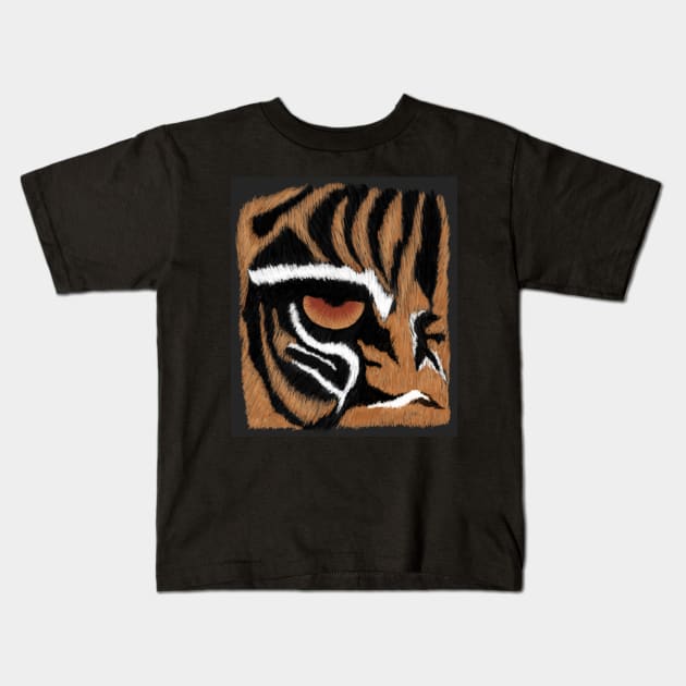 The Eye of the Tiger Kids T-Shirt by Colorana